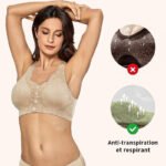 Soutien-gorge de nuit à bouton avant pour femmes d'âge moyen et âgées – Image 3