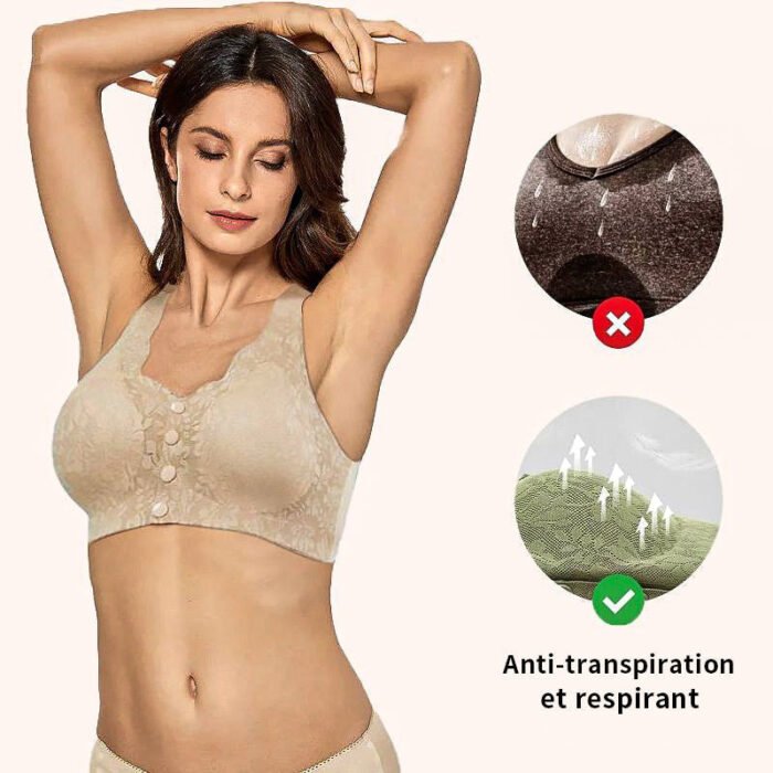 Soutien-gorge de nuit à bouton avant pour femmes d'âge moyen et âgées – Image 3