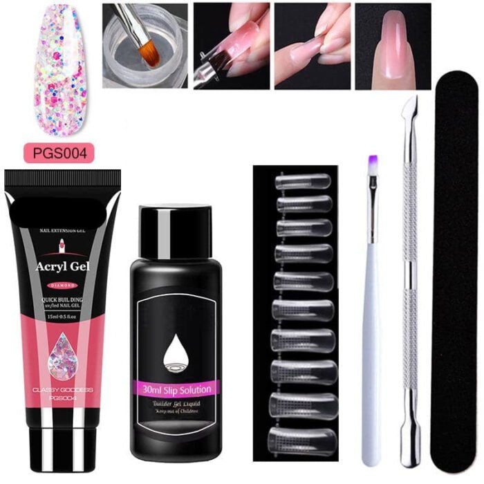 Gel d'extension cristal pour nail art (lot de 7) – Image 11