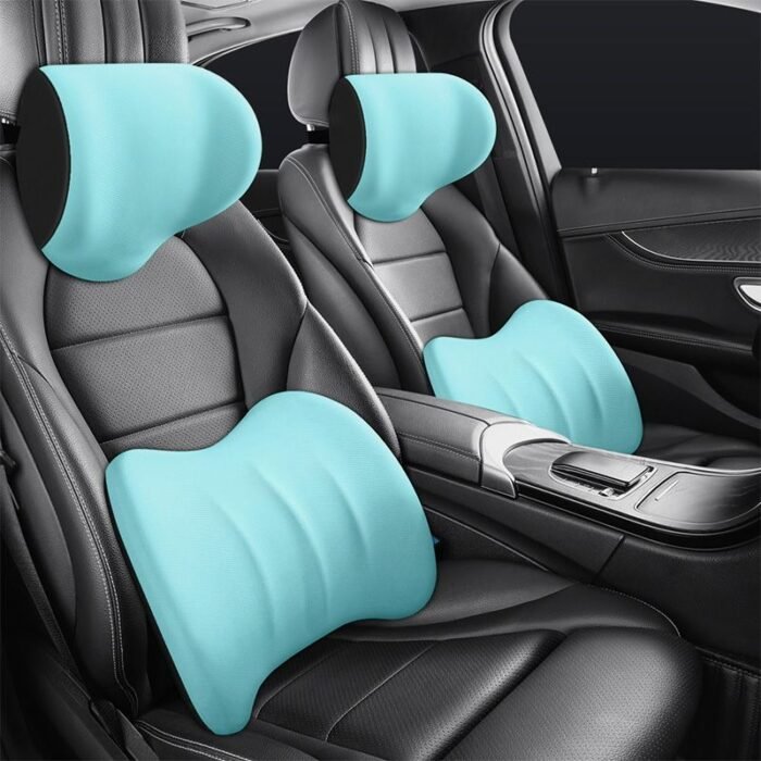 Appui-tête et coussin lombaire ergonomiques pour siège de voiture – Image 3