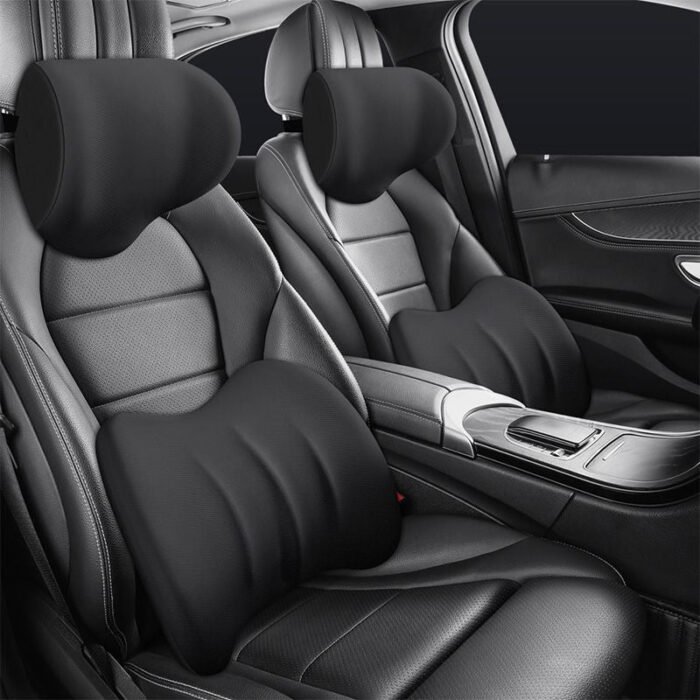 Appui-tête et coussin lombaire ergonomiques pour siège de voiture – Image 9