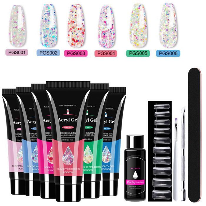 Gel d'extension cristal pour nail art (lot de 7) – Image 30