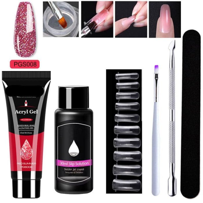 Gel d'extension cristal pour nail art (lot de 7) – Image 16