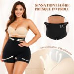 Sous-vêtements féminins taille haute en soie glacée avec contrôle de l'abdomen Hip-lifting – Image 3