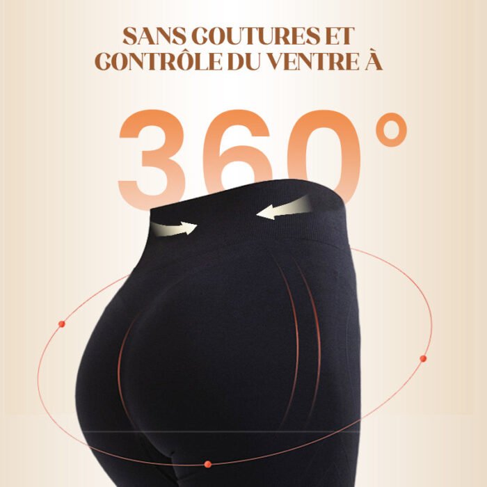 Sous-vêtements féminins taille haute en soie glacée avec contrôle de l'abdomen Hip-lifting – Image 4