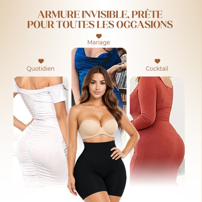 Sous-vêtements féminins taille haute en soie glacée avec contrôle de l'abdomen Hip-lifting – Image 8