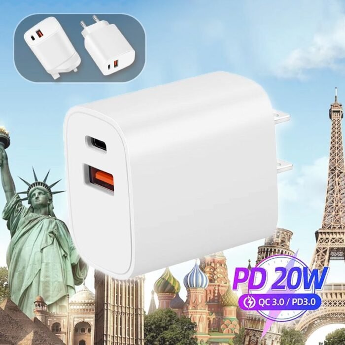 20W Chargeur Rapide à Deux Ports – Image 1