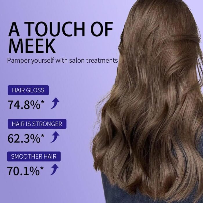 Masque capillaire à la kératine pourpre - Fixe la couleur et neutralise les tons cuivrés et jaunes pour les cheveux blonds, gris argentés et méchés – Image 6
