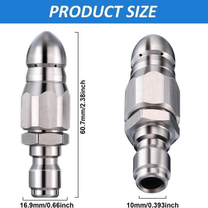 🔩 50% OFF IMMÉDIAT ! 🌊 Buse de Nettoyage pour Égouts en Acier Inoxydable - Élimine les Obstructions et Préviens les Bouchons en Profondeur 💦🚿 – Image 5
