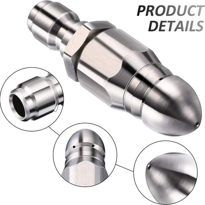 🔩 50% OFF IMMÉDIAT ! 🌊 Buse de Nettoyage pour Égouts en Acier Inoxydable - Élimine les Obstructions et Préviens les Bouchons en Profondeur 💦🚿 – Image 3