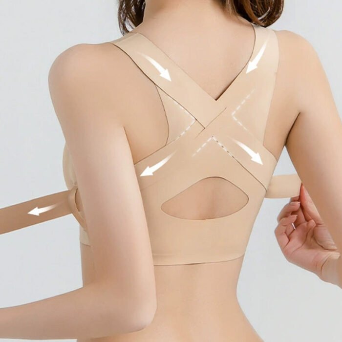 💕 Soutien-gorge Posture à Fermeture Avant Sans Coutures avec Soutien Dorsal pour Femmes 🎁 – Image 1