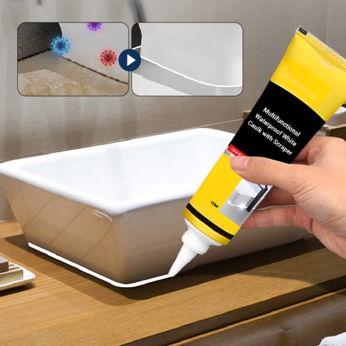 🚿 ACHETEZ 2 - RECEVEZ 1 GRATUIT ! ✨ Mastic Blanc Imperméable Multifonction - Scellant Étanche pour Joints, Rebords et Réparations 🛠️🧱 – Image 1